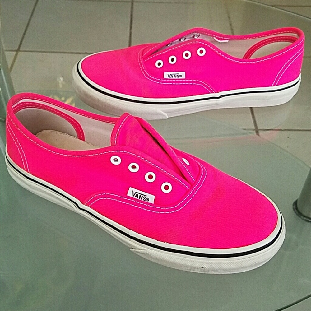 Neon bright pink Van's